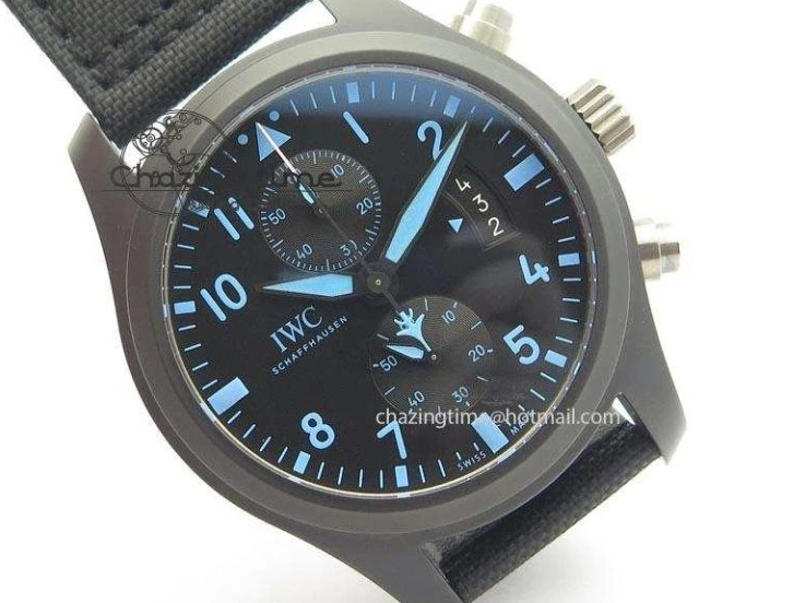 MIROTIME 0706 Pilot Chrono IW388003 Real Ceramic V6F 1:1 Best Edition On Black Nylon Strap A StreetReady 7284